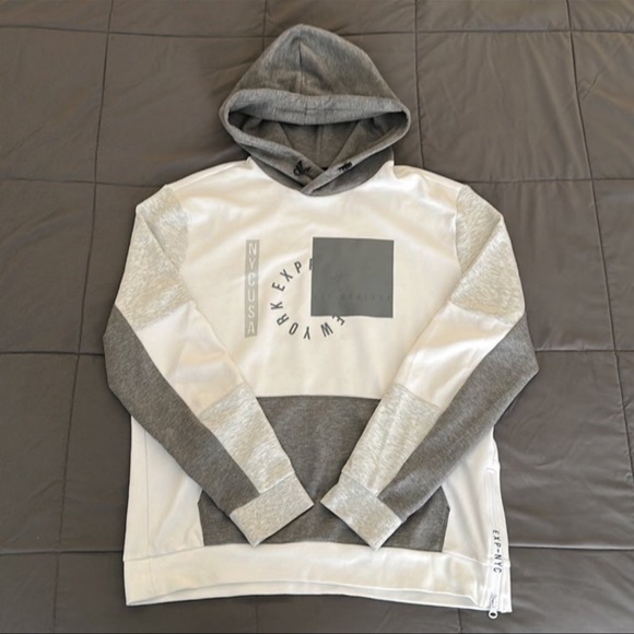 Express Other - Mens White and Grey Express Hoodie